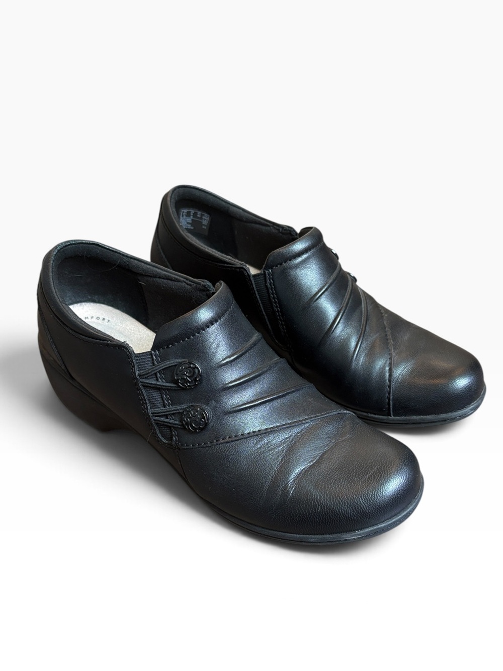 Clarks Collection Ultimate Comfort Leather Clog Women’s 9 Black